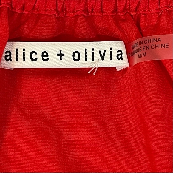 Alice + Olivia Bright Poppy Peasant Blouse - Picture 6 of 9